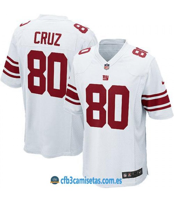 CFB3-Camisetas Victor Cruz NY Giants White/Red