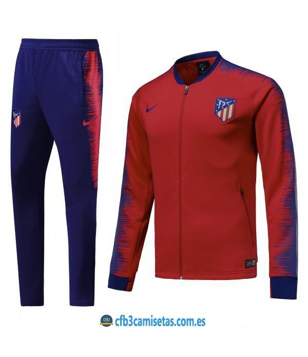 CFB3-Camisetas Chándal Atlético de Madrid Rojo/Azul 2018 2019