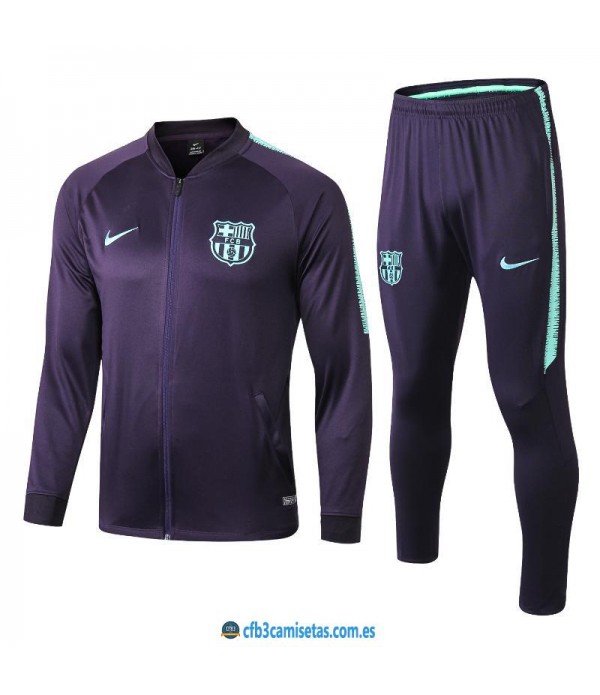 CFB3-Camisetas Chándal FC Barcelona 2018 2019 Azu...