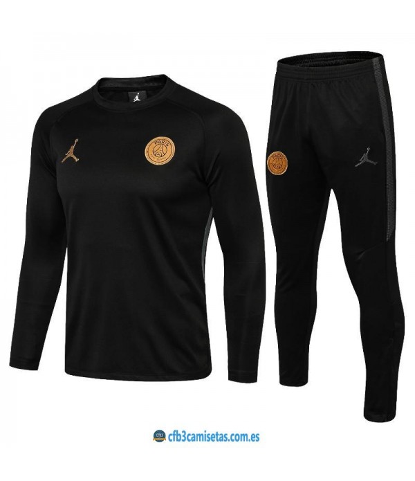 CFB3-Camisetas Chándal PSG x Jordan 2018 2019 Golden