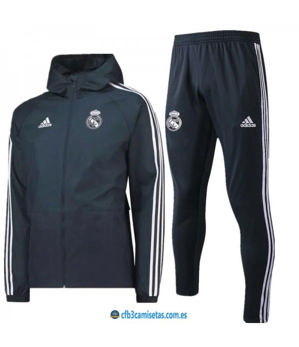 CFB3-Camisetas Chándal Real Madrid 2018 2019 Negro