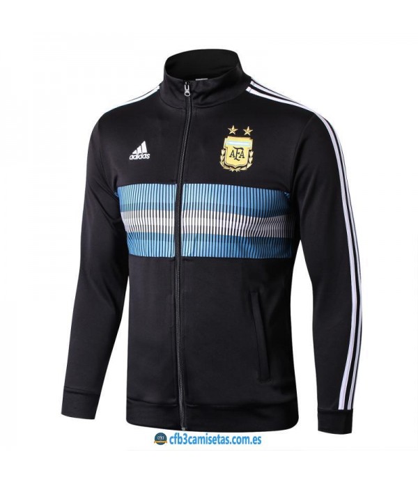 CFB3-Camisetas Chaqueta Argentina 2018 Negra