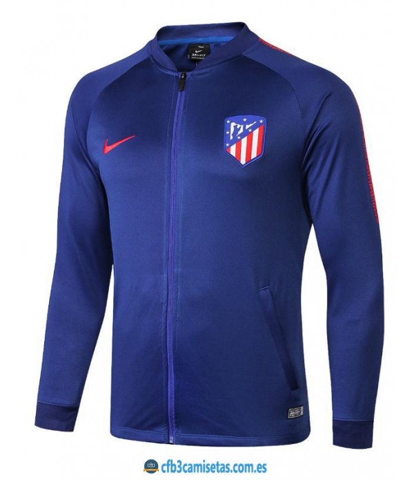 CFB3-Camisetas Chaqueta Atlético de Madrid Azul 2018 2019