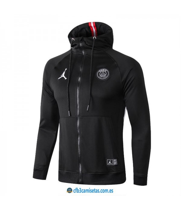 CFB3-Camisetas Chaqueta con capucha PSG x Jordan 2018 2019