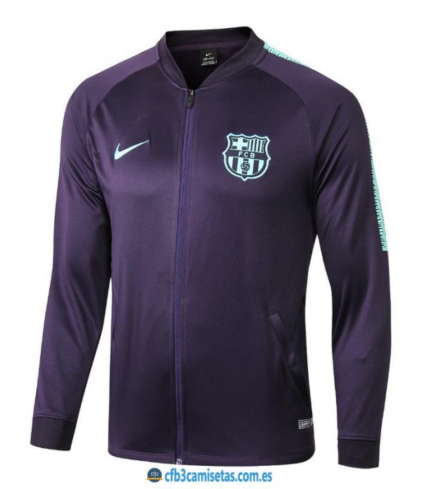 CFB3-Camisetas Chaqueta FC Barcelona 2018 2019 Azul Marino