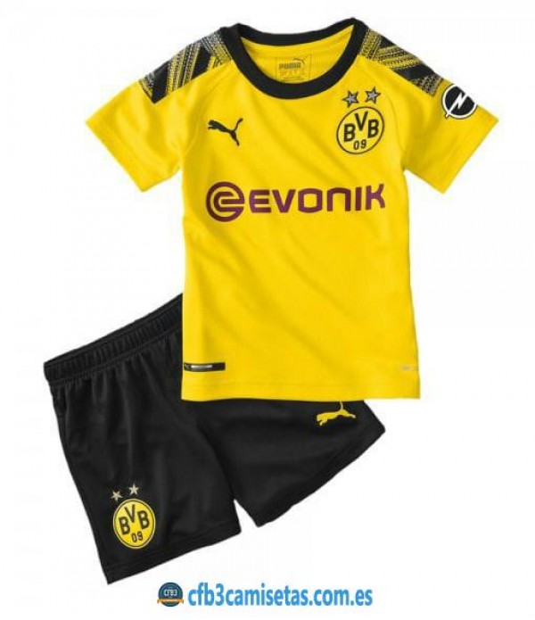 CFB3-Camisetas Borussia Dortmund 1a Equipación 2019 2020 Kit Junior