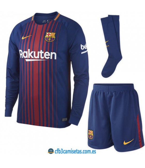 CFB3-Camisetas FC Barcelona 1ª Equipacion NIÑOS 17/18 ML