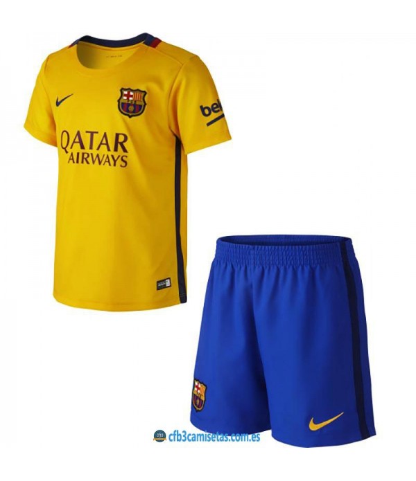 CFB3-Camisetas FC Barcelona 2ª Equipacion NIÑOS 15/16