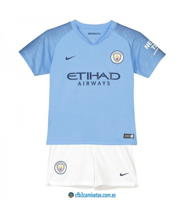 CFB3-Camisetas Manchester City 1ª Equipacion NIÑOS 18/19