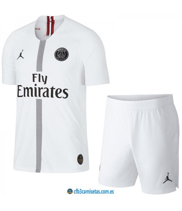 CFB3-Camisetas PSG x JORDAN 2018 2019 NIÑO Blanca