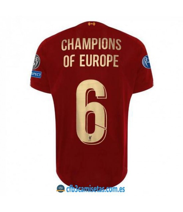 CFB3-Camisetas Liverpool 1a Equipación 2019 2020 Champions of Europe