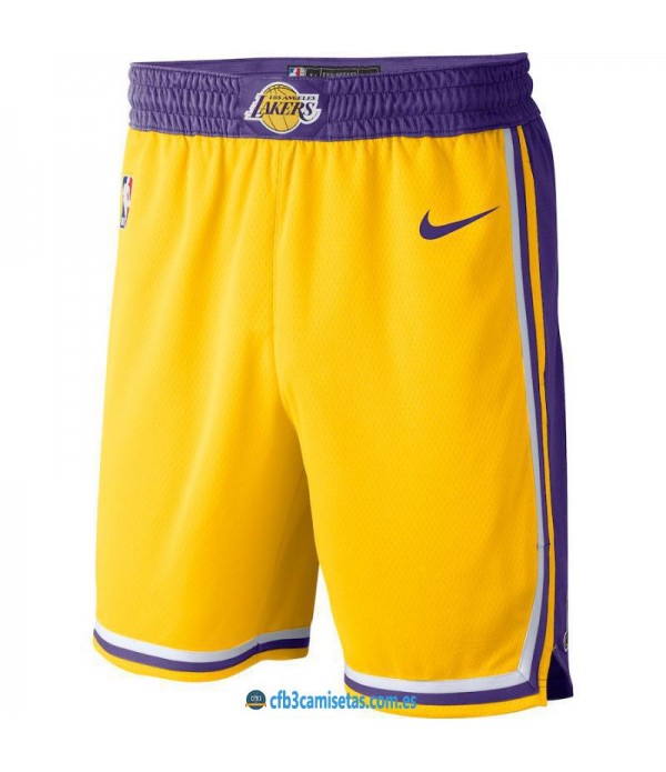 CFB3-Camisetas Pantalones Los Angeles Lakers 2018 2019 Icon