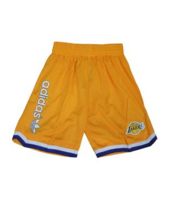 CFB3-Camisetas Pantalones Los Angeles Lakers RETRO Amarillo