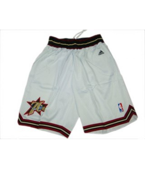 CFB3-Camisetas Pantalones Philadelphia 76ERS Blanc...