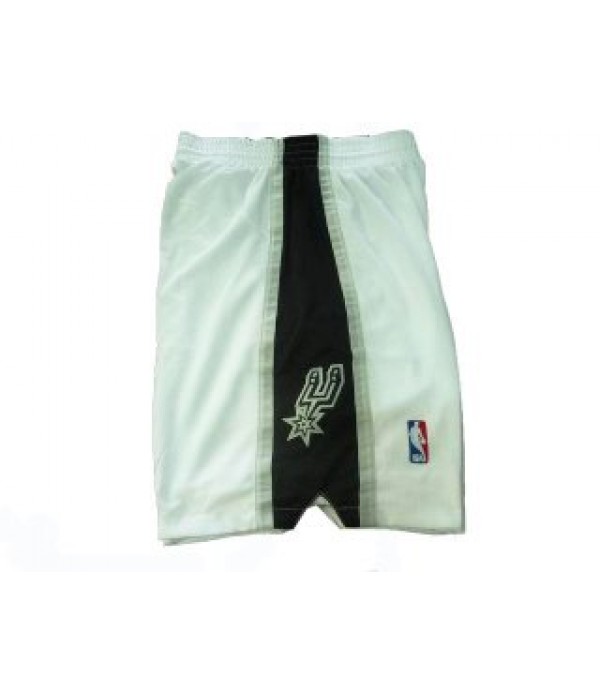 CFB3-Camisetas Pantalones San Antonio Spurs Blanco y Negro