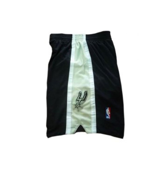 CFB3-Camisetas Pantalones San Antonio Spurs Negro y Blanco