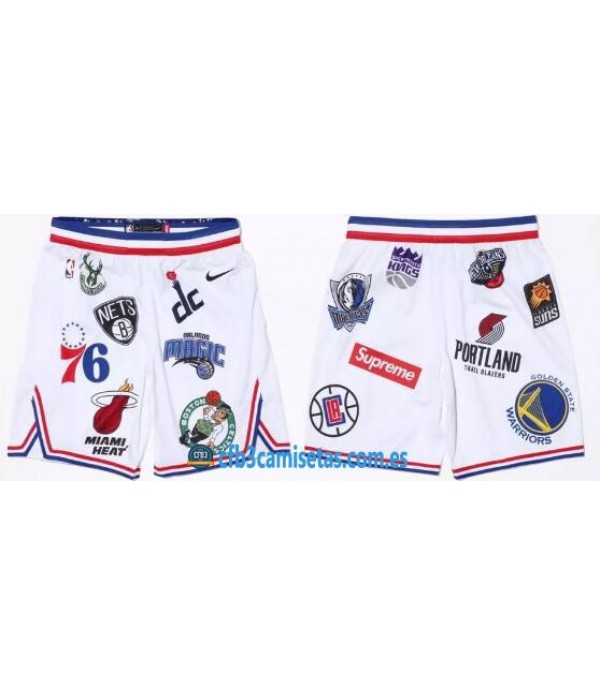 CFB3-Camisetas Pantalones Supreme x Nike x NBA Bla...