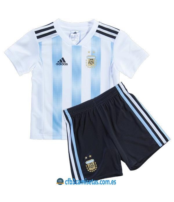 CFB3-Camisetas Argentina 1ª equipacion Mundial 2018 NIÑOS