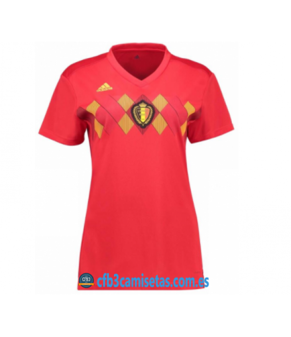 CFB3-Camisetas Bélgica 1ª Equipación 2018 MUJER