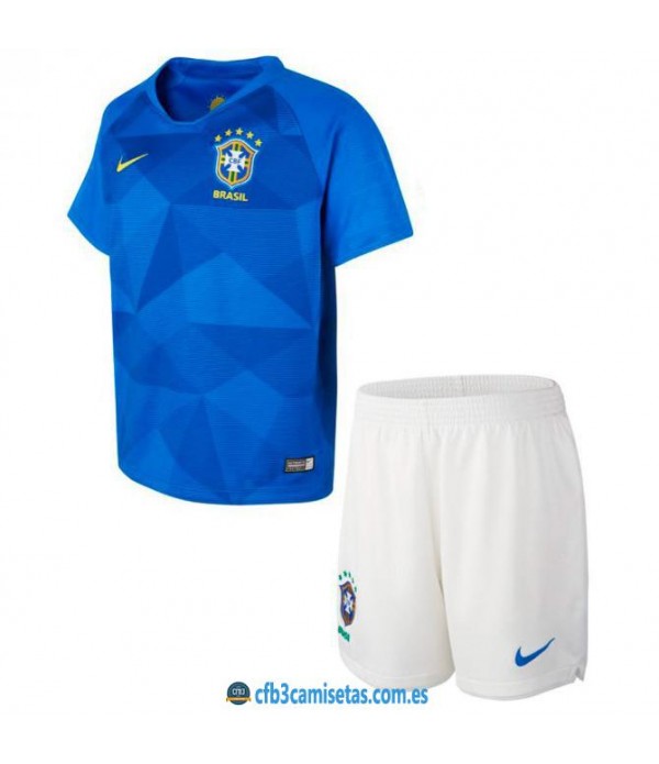 CFB3-Camisetas Brasil 2a Equipación 2018 NIÑOS