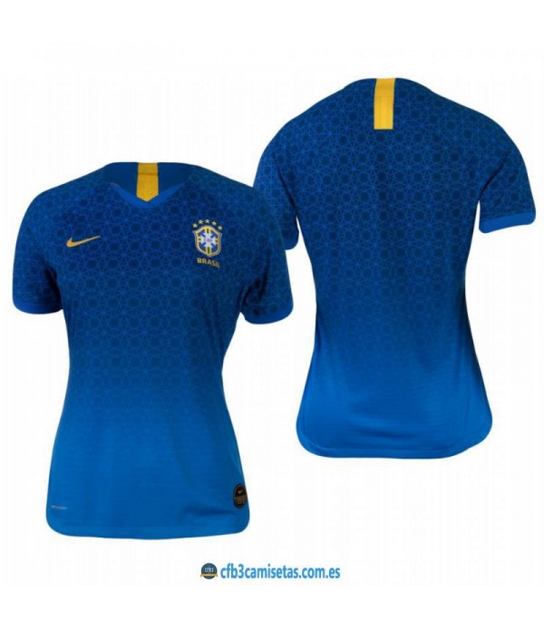 CFB3-Camisetas Brasil 2a Equipación 2019 MUJER