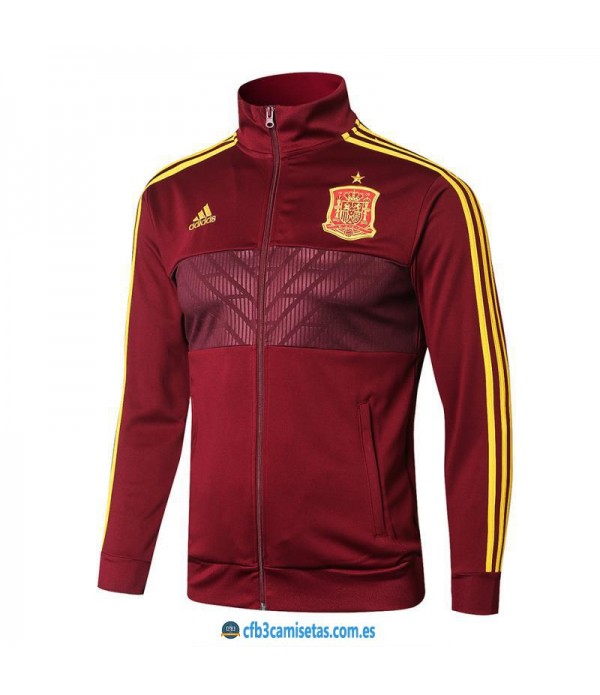 CFB3-Camisetas Chaqueta España 2018 Roja