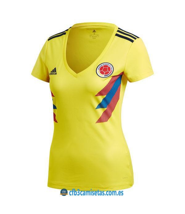 CFB3-Camisetas Colombia 1ª Equipación 2018 MUJER