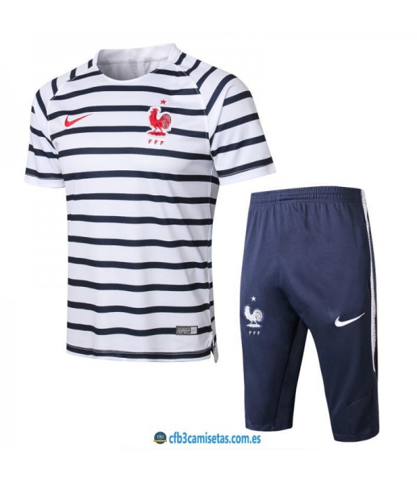 CFB3-Camisetas Kit Entrenamiento Francia 2018 Rayas