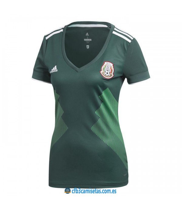 CFB3-Camisetas Mexico 1a Equipacion 2018 MUJER