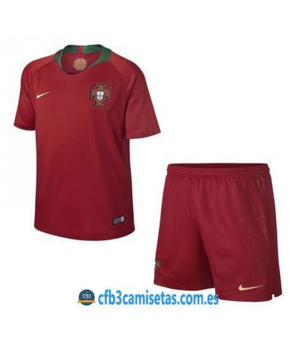 CFB3-Camisetas Portugal 1ª equipacion Mundial 2018 NIÑOS