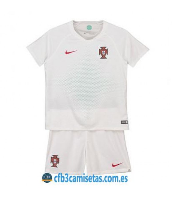 CFB3-Camisetas Portugal 2ª equipacion Mundial 2018 NIÑOS