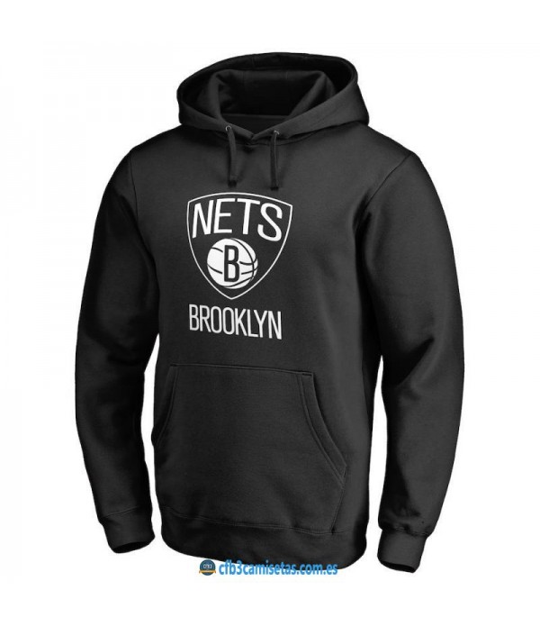 CFB3-Camisetas Sudadera Brooklyn Nets 2019 Negra