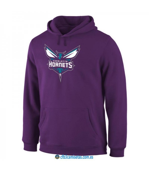 CFB3-Camisetas Sudadera Charlotte Hornets 2019 Morada