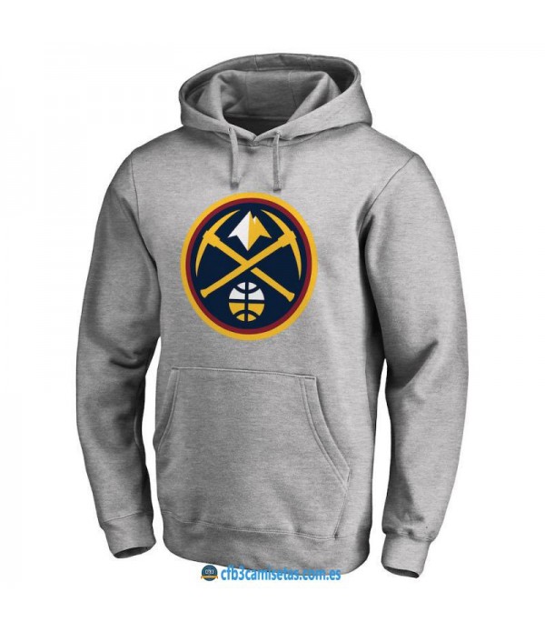 CFB3-Camisetas Sudadera Denver Nuggets 2019 Gris