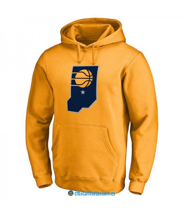 CFB3-Camisetas Sudadera Indiana Pacers 2019 Amarilla