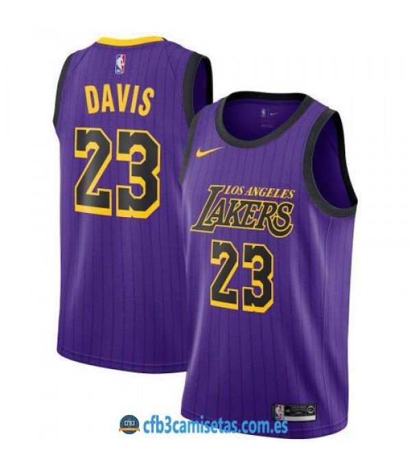 CFB3-Camisetas Anthony Davis Los Angeles Lakers 2018 2019 City Edition