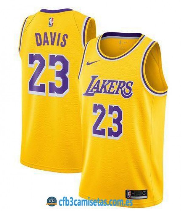 CFB3-Camisetas Anthony Davis Los Angeles Lakers 2018 2019 Icon
