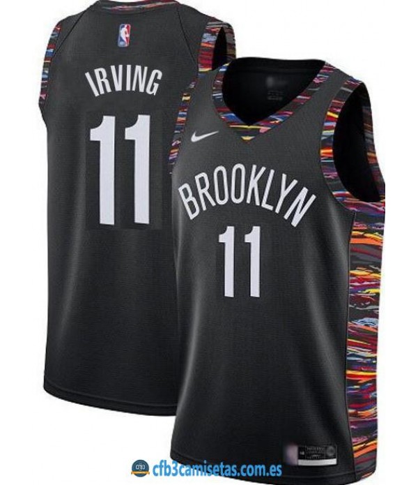 CFB3-Camisetas Kyrie Irving Brooklyn Nets 2018 201...