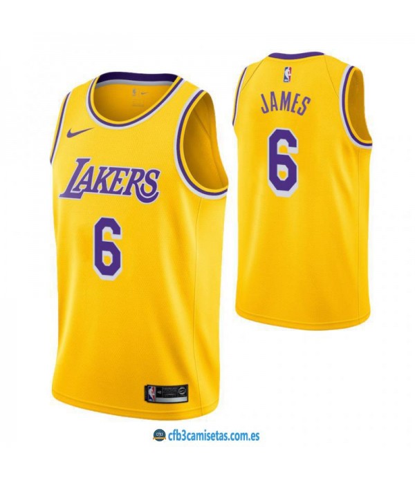 CFB3-Camisetas LeBron James 6 Los Angeles Lakers Icon