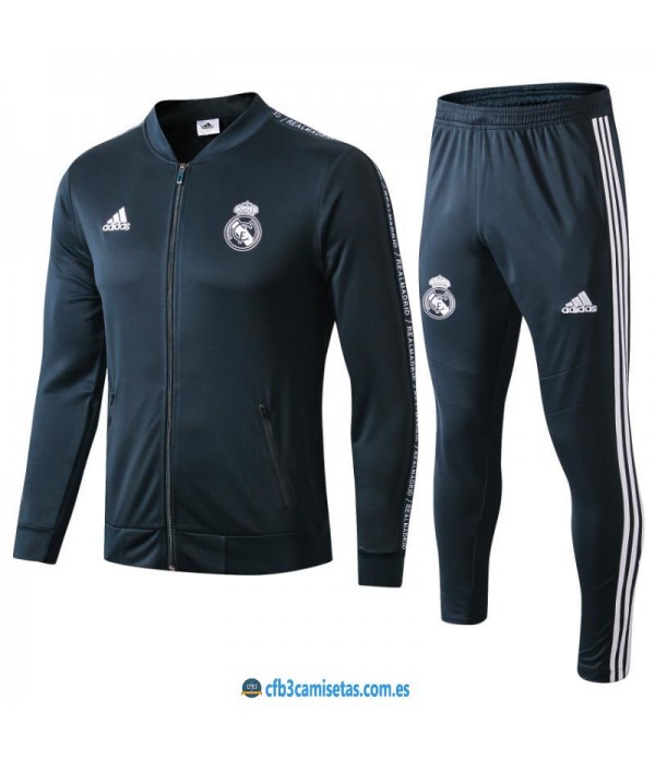 CFB3-Camisetas Chándal Real Madrid 2019 2020 Azulón