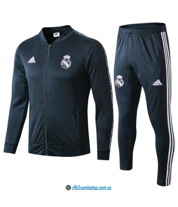 CFB3-Camisetas Chándal Real Madrid 2019 2020 Azul...