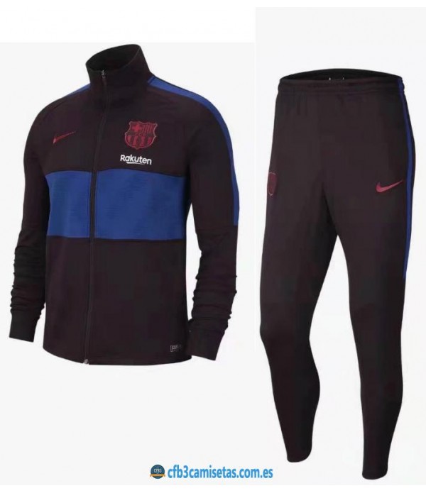 CFB3-Camisetas Chándal FC Barcelona 2019 2020 Negro