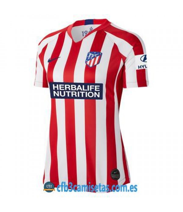 CFB3-Camisetas Atlético Madrid 1a Equipación 2019 2020 MUJER