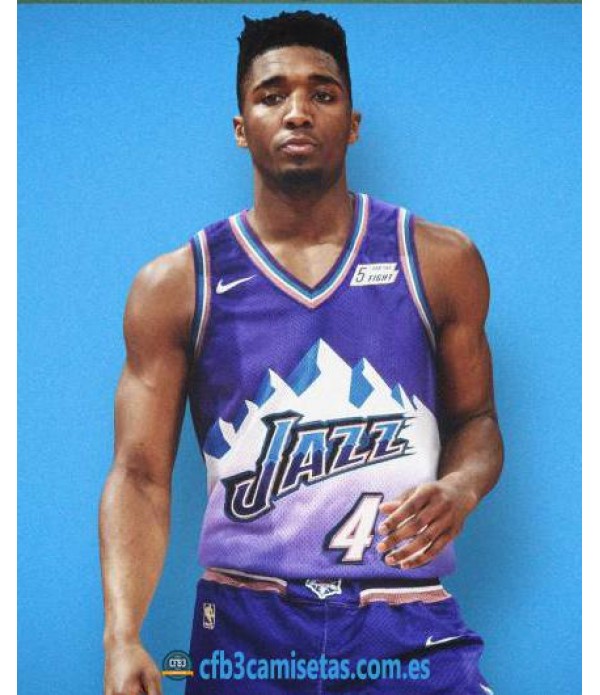 CFB3-Camisetas Donovan Mitchell Utah Jazz Retro