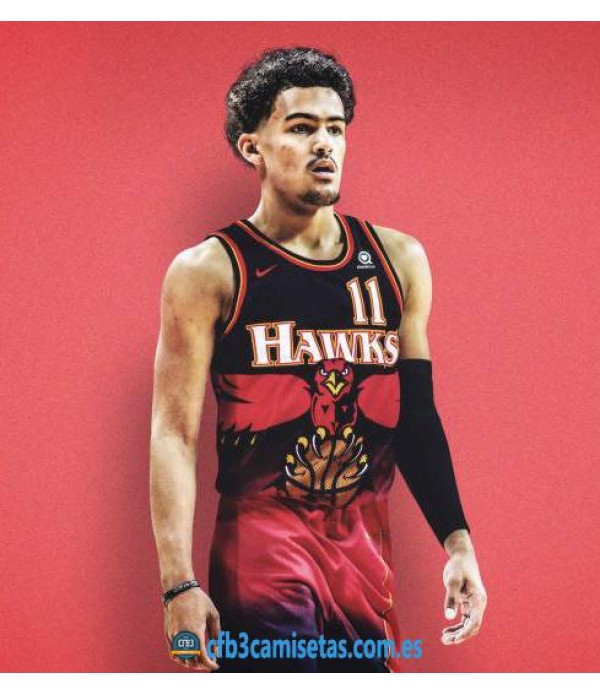 CFB3-Camisetas Trae Young Atlanta Hawks Retro