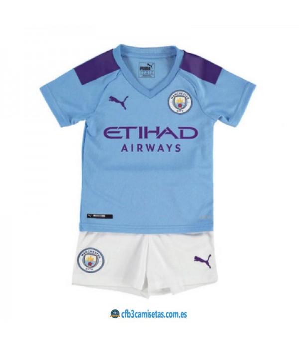 CFB3-Camisetas Manchester City 1a Equipación 2019 2020 Kit Junior