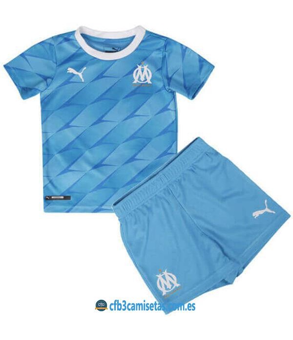 CFB3-Camisetas Olympique Marsella 2a Equipación 2019 2020 Kit Junior