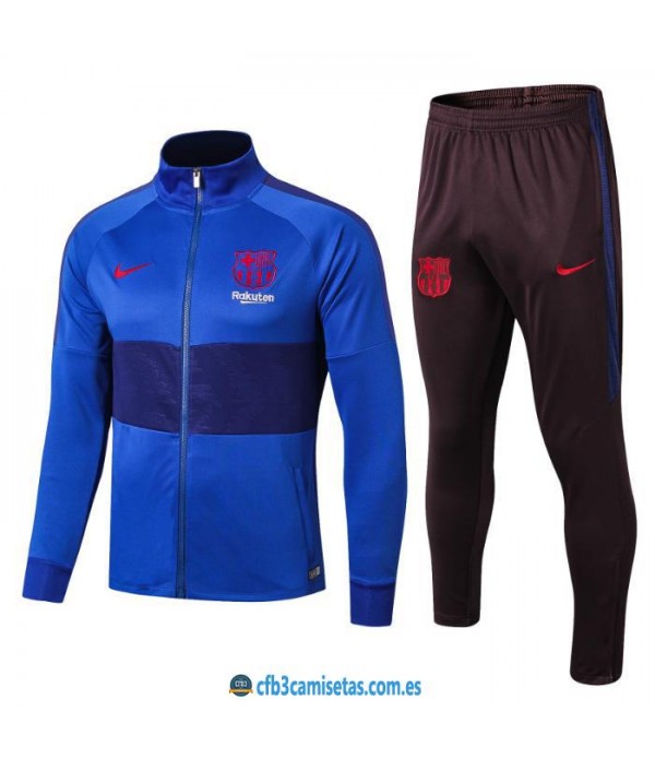 CFB3-Camisetas Chándal FC Barcelona 2019 2020 Azu...