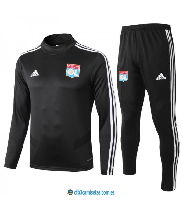 CFB3-Camisetas Chándal Olympique Lyon 2019 2020 Negro 2