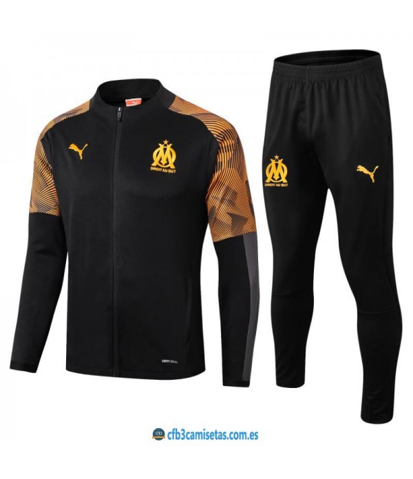 CFB3-Camisetas Chándal Olympique Marsella 2019 2020 Negro